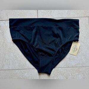 Women's Black Tummy Control Swim Bottems